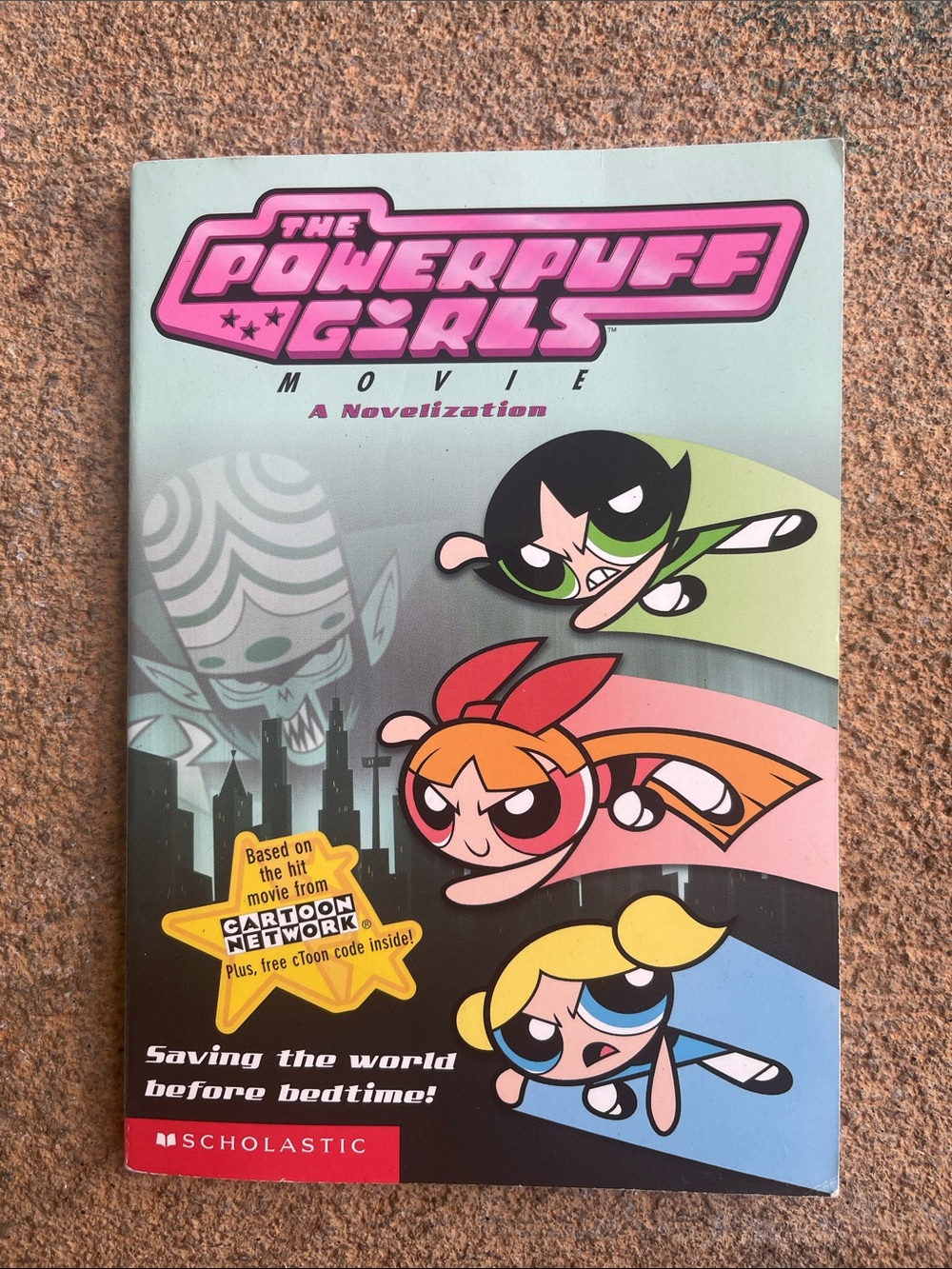Scholastic Powerpuff Girls Back-Cover Art - Pink, Green, Blue, Yellow